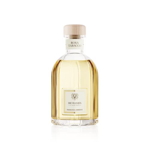 Dr. Vranjes - Rosa Tabacco 500 ml Diffuser + Doppelpack weiße Stäbchen (3 Stück Bundle)- Luxuriöser Heimduft, Hauptduft: Orientalisch und blumig, Duftpyramide: Damaszener Rose, Tabak, Vanille von Dr. Vranjes