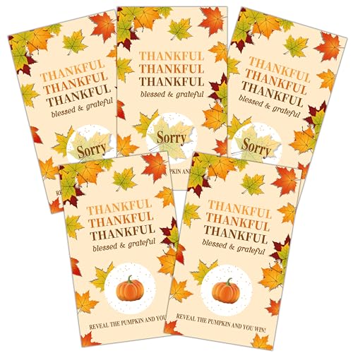 Dr.Baner Thanksgiving Rubbelkarten, Herbst-Kürbis-Spiele für Familienfeier, Freundschaftsgeschenke, für Erwachsene, Thanksgiving-Zubehör, Dekorationen, 50 Stück, 07 Stück Dr.Baner Thanksgiving Rubbelkarten, Herbst-Kürbis-Spiele für Familienfeier, Freundschaftsgeschenke, für Erwachsene, Thanksgiving-Zubehör, Dekorationen, 50 Stück, 07 Stück von Dr.Baner