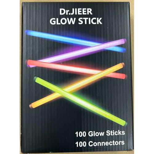 Dr.JIEER 100 Stück Leuchtstäbe, Party-Pakete, Premium-Neon-Leuchtstäbe – Neon-Leuchtstäbe für Party, Geburtstag, Konzert Dr.JIEER 100 Stück Leuchtstäbe, Party-Pakete, Premium-Neon-Leuchtstäbe – Neon-Leuchtstäbe für Party, Geburtstag, Konzert von Dr.JIEER
