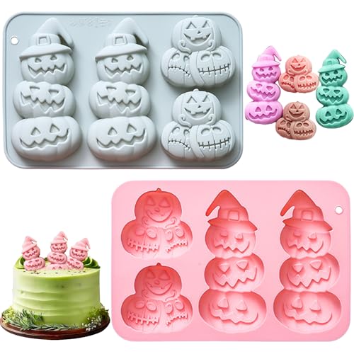 Dranng Herbst Silicone Förmchen,2 Stück Kürbis Muffinform Antihaft | Silikon Backform Werkzeug Für Muffin Kuchen Schokolade Fondant Seife Herbst Halloween Thanksgiving Herstellung von Dranng