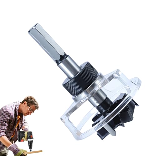 Dranng Holzbearbeitung Bohrkranz | 35mm Lochsäge-Bohrer - Bohrschablone Für Möbelbau & Heimwerkerprojekte Inklusive Präzisionsführung von Dranng