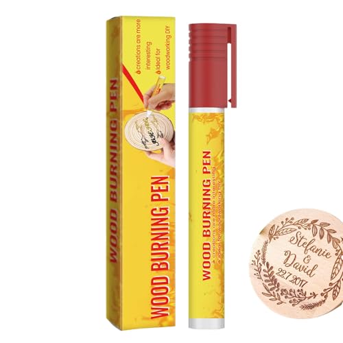 Dranng Holzverbrennungsmarker, Holzverbrennungsstift - Wasserfester Holzstift mit ölbasierter Tinte und harter Spitze - Tragbares Brandmalerei-Werkzeug zum Ätzen und Brennen von, von Dranng