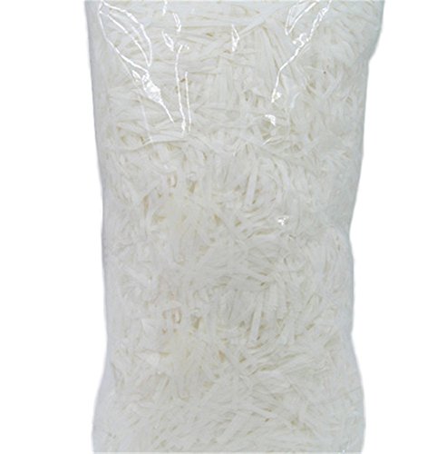 Drasawee Craft Geschreddertes Seidenpapier Deko Papier für Verpackung, Weiß, 500 g von Drasawee