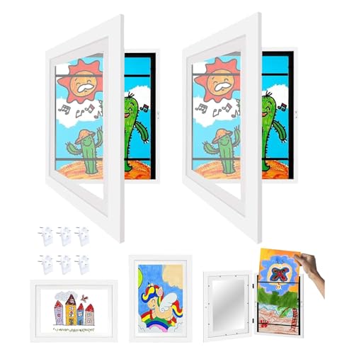 2 Stück Kunstfotorahmen für Kinder,A4 Scharnierter Bilderrahmen Holz,Frontöffnung für Kunstwerke,Befüllbar Fotorahmen zum öffnen,Ideal für Kunstprojekte,Kinderzeichnungen,Schule,Zuhause oder Büro,weiß 2 Stück Kunstfotorahmen für Kinder,A4 Scharnierter Bilderrahmen Holz,Frontöffnung für Kunstwerke,Befüllbar Fotorahmen zum öffnen,Ideal für Kunstprojekte,Kinderzeichnungen,Schule,Zuhause oder Büro,weiß von Drasohuija