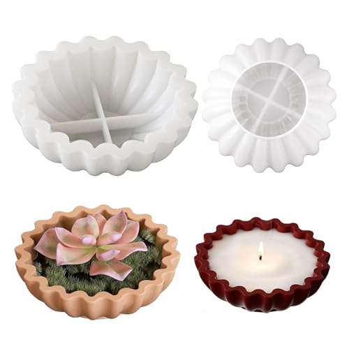 2 Stück Vase Silikonform Schale,Silikonformen Gießformen Tablett 2 Größe Rüschenschüssel Epoxidharz Resin Formen Silikon Gießform Silikonform Tablett für Teetablett Lagerbehälter Basteln DIY-Projekt 2 Stück Vase Silikonform Schale,Silikonformen Gießformen Tablett 2 Größe Rüschenschüssel Epoxidharz Resin Formen Silikon Gießform Silikonform Tablett für Teetablett Lagerbehälter Basteln DIY-Projekt von Drasohuija
