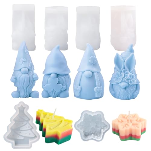 3D Wichtel Silikonform,Weihnachtsmann Kerze Silikonform,Weihnachten Zwerg Kerzenform,Formen Seifenform,für DIY Silikon Kerzen Gießform (Glücksgras dick) 3D Wichtel Silikonform,Weihnachtsmann Kerze Silikonform,Weihnachten Zwerg Kerzenform,Formen Seifenform,für DIY Silikon Kerzen Gießform (Glücksgras dick) von Drasohuija