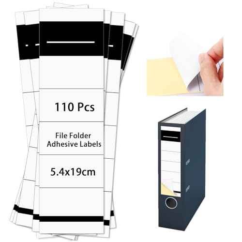 110 Stück Ordnerrücken Selbstklebend, 5.4x19cm Ordnerrücken Aufkleber Weiß, Ordner Etiketten Selbstklebend, Breit Ordner Rückenschilder für Büro, Bibliothek, Familie, Archivierung 110 Stück Ordnerrücken Selbstklebend, 5.4x19cm Ordnerrücken Aufkleber Weiß, Ordner Etiketten Selbstklebend, Breit Ordner Rückenschilder für Büro, Bibliothek, Familie, Archivierung von Draupnir