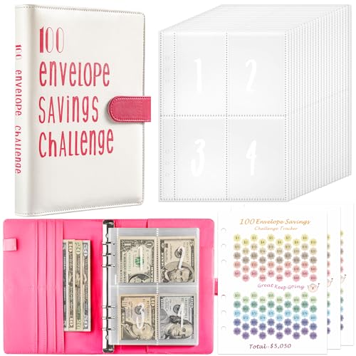 Budget Planner Deutsch Budget Planer Geld Organizer mit 100 Binder Taschen A5 Mulitfarbig Ringbuchordner für Finanzplaner Budget Sparen Mappe Cash Stuffing Startset Geburtstags Geschenk (Grün) von Drawelry