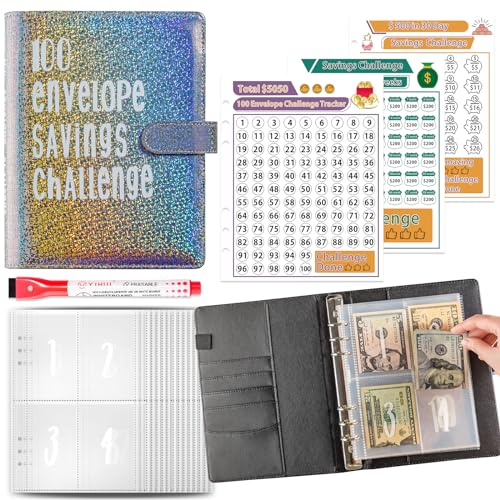 Budget Planner Deutsch Budget Planer Geld Organizer mit 100 Binder Taschen A5 Ringbuchordner für Finanzplaner Budget Sparen Mappe Cash Stuffing Startset Geburtstags Geschenke (Schwarz) von Drawelry