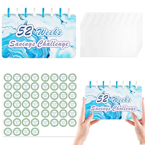 Budget Planner Deutsch Budget Planer Geld Organizer mit 52 Wochen Farbrig Binder Taschen A5 Ringbuchordner für Finanzplaner Budget Sparen Mappe Cash Stuffing Startset Geburtstags Geschenkk (Blau) von Drawelry