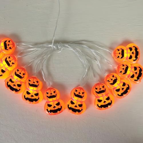 Drawelry Halloween Deko Lichterkette mit USB Angetrieben LED Lichterketten Spinnen Dämonen Geister Kürbis Nacht Lichter für Halloween Party Innen Außen Dekoration (USB-02, 3m) von Drawelry