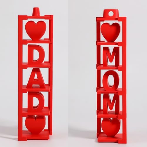 Drawelry Personalisiert 3D Name Gedruckt Ornament Individuell Dual Namen Illusion Liebe Stände Platte Schreibtisch Theken Dekoration für Weihnachten Geburtstag Hochzeit Geschenk (F) von Drawelry