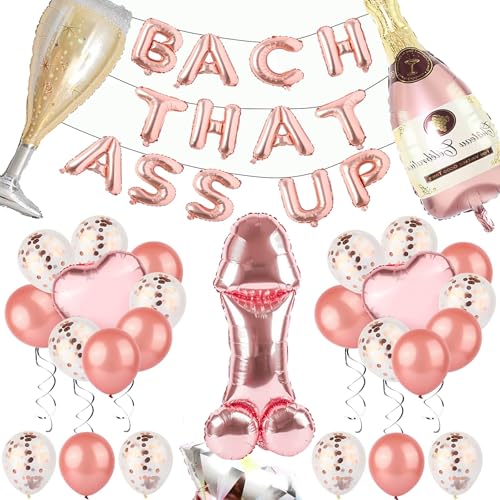Junggesellenabschied Frauen Deko, Junggesellenabschied Frauen Bachelorette Party Accessories, Jga Frauen Luftballons, Jga Deko Rosegold für Bachelorette Braut Deko Jga Deko von Dreaku