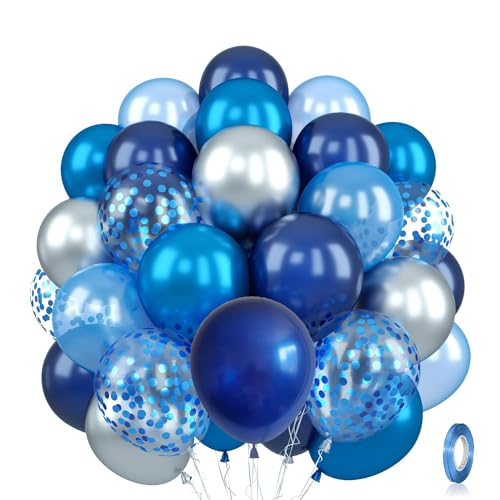 30 Stück Luftballons Blau, metallisches Silberblau und Konfetti Luftballons Set, Luftballons Geburtstag Latex Ballon für Geburtstag Hochzeit Dekoration Jubiläum 30 Stück Luftballons Blau, metallisches Silberblau und Konfetti Luftballons Set, Luftballons Geburtstag Latex Ballon für Geburtstag Hochzeit Dekoration Jubiläum von Dream HorseX