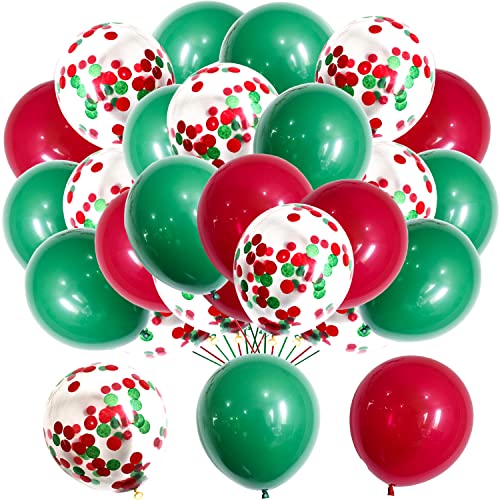 70 Stück Weihnachtsballons, Weihnachten Ballon Dekoration Kit, Weihnachtsballon Kombination, 12 Zoll Weihnachten Luftballons, Luftballons Rot Grün Für Weihnachten Holiday Party Deko von Dream HorseX