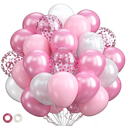Ballon Rosa, Latex Glitter Ballons mit Bändern, 60 Pcs Rosa Konfetti Helium Ballons, Pailletten Helium Ballon, für Hochzeit und Geburtstag,Graduierung, Baby-Duschen, 12 Zoll/30cm Ballon Rosa, Latex Glitter Ballons mit Bändern, 60 Pcs Rosa Konfetti Helium Ballons, Pailletten Helium Ballon, für Hochzeit und Geburtstag,Graduierung, Baby-Duschen, 12 Zoll/30cm von Dream HorseX