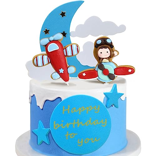 Flugzeug Cake Topper, Flugzeuge Zum Geburtstag Kuchen Dekorieren Topper, Cloud Plane Theme Birthday Party, Geburtstagsdekoration für Jungen, Flugzeug Cupcake für Kinderparty Baby Geburtstag Party Flugzeug Cake Topper, Flugzeuge Zum Geburtstag Kuchen Dekorieren Topper, Cloud Plane Theme Birthday Party, Geburtstagsdekoration für Jungen, Flugzeug Cupcake für Kinderparty Baby Geburtstag Party von Dream HorseX