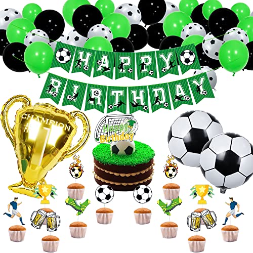 Fußball Party Dekorationen, Fußball-Geburtstagsfeier-Dekorationen, Fussball Geburtstag Deko, Fußball Themen Happy Birthday Partyset, Dekoration für Kinder und Fußballfans, Geburtstagsparty Fußball Party Dekorationen, Fußball-Geburtstagsfeier-Dekorationen, Fussball Geburtstag Deko, Fußball Themen Happy Birthday Partyset, Dekoration für Kinder und Fußballfans, Geburtstagsparty von Dream HorseX