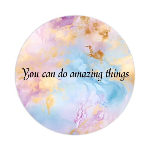 100 runde Aufkleber mit Wörtern und Zitaten, "You Can Do Amazing Things", Aufkleber für Karten, Umschläge, Siegel, Boxen, Urlaub, Weihnachtsgeschenke, Taschen, Verpackung, Partyzubehör, Dekoration, 100 runde Aufkleber mit Wörtern und Zitaten, "You Can Do Amazing Things", Aufkleber für Karten, Umschläge, Siegel, Boxen, Urlaub, Weihnachtsgeschenke, Taschen, Verpackung, Partyzubehör, Dekoration, von DreamAutumn