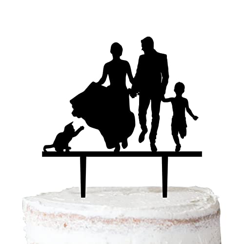 Personalisierte Hochzeitstortenaufsätze aus Acryl, individueller Nachname, eine Familie mit Kindern, schwarzer Kuchenaufsatz, Figuren, Kuchendekoration, Topper für Hochzeit, Top, Verlobung, Personalisierte Hochzeitstortenaufsätze aus Acryl, individueller Nachname, eine Familie mit Kindern, schwarzer Kuchenaufsatz, Figuren, Kuchendekoration, Topper für Hochzeit, Top, Verlobung, von DreamAutumn