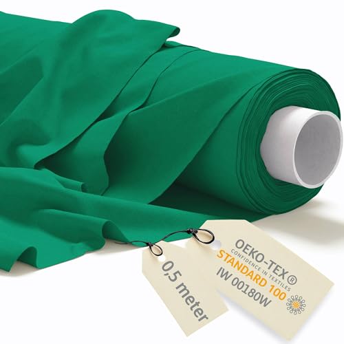 DreamRoots Baumwollstoff Meterware 0.5Mx160cm 145 g/m² - Stoffe zum Nähen Meterware - Polsterstoff - Leinwand, Segeltuch Stoff - Gardinenstoff - Molton, Grün DreamRoots Baumwollstoff Meterware 0.5Mx160cm 145 g/m² - Stoffe zum Nähen Meterware - Polsterstoff - Leinwand, Segeltuch Stoff - Gardinenstoff - Molton, Grün von DreamRoots