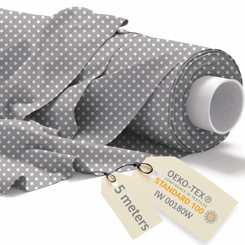 DreamRoots Baumwollstoff Meterware 5Mx160cm 145 g/m² - Stoffe zum Nähen Meterware - Polsterstoff - Leinwand, Segeltuch Stoff - Gardinenstoff - Molton, Balls DreamRoots Baumwollstoff Meterware 5Mx160cm 145 g/m² - Stoffe zum Nähen Meterware - Polsterstoff - Leinwand, Segeltuch Stoff - Gardinenstoff - Molton, Balls von DreamRoots