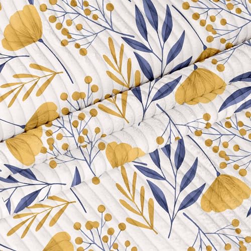DreamRoots Cord Stoff Meterware Bedruckter Blumen Gewicht 380 g/m2 - Polsterstoff Cord Meterware 140 cm breit - Möbelstoff Meterware - Breitcord Meterware DreamRoots Cord Stoff Meterware Bedruckter Blumen Gewicht 380 g/m2 - Polsterstoff Cord Meterware 140 cm breit - Möbelstoff Meterware - Breitcord Meterware von DreamRoots