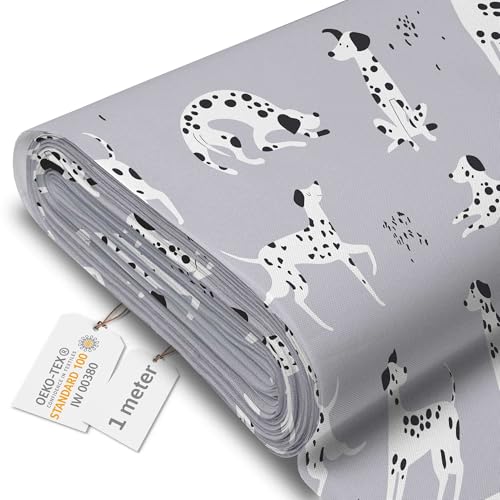 DreamRoots Segeltuch Wasserdicht - Polsterstoff Meterware 160 cm breit - Wasserabweisender Stoff 220 g/m2 600D - Markisenstoff Wasserdicht Meterware Cartoon Dalmatian 1M DreamRoots Segeltuch Wasserdicht - Polsterstoff Meterware 160 cm breit - Wasserabweisender Stoff 220 g/m2 600D - Markisenstoff Wasserdicht Meterware Cartoon Dalmatian 1M von DreamRoots