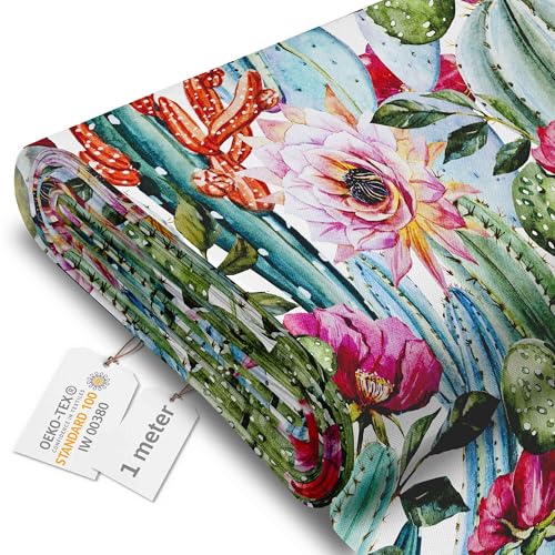 DreamRoots Segeltuch Wasserdicht - Polsterstoff Meterware 160 cm breit - Wasserabweisender Stoff 220 g/m2 600D - Markisenstoff Wasserdicht Meterware Flowers and Cactus 1M DreamRoots Segeltuch Wasserdicht - Polsterstoff Meterware 160 cm breit - Wasserabweisender Stoff 220 g/m2 600D - Markisenstoff Wasserdicht Meterware Flowers and Cactus 1M von DreamRoots