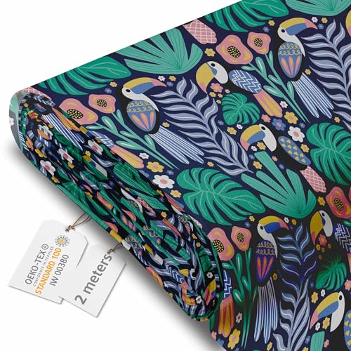 DreamRoots Segeltuch Wasserdicht - Polsterstoff Meterware 160 cm breit - Wasserabweisender Stoff 220 g/m2 600D - Markisenstoff Wasserdicht Meterware Toucan Bird Tropical 2M DreamRoots Segeltuch Wasserdicht - Polsterstoff Meterware 160 cm breit - Wasserabweisender Stoff 220 g/m2 600D - Markisenstoff Wasserdicht Meterware Toucan Bird Tropical 2M von DreamRoots