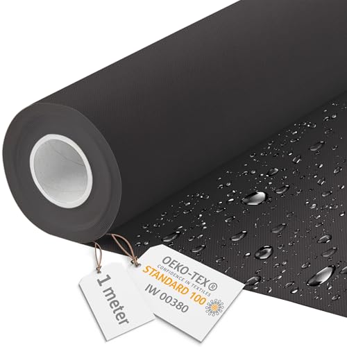 DreamRoots Segeltuch Wasserdicht - Polsterstoff Meterware 160 cm breit - Wasserabweisender Stoff 220 g/m2 600D - Markisenstoff Wasserdicht Meterware Schwarz 1M DreamRoots Segeltuch Wasserdicht - Polsterstoff Meterware 160 cm breit - Wasserabweisender Stoff 220 g/m2 600D - Markisenstoff Wasserdicht Meterware Schwarz 1M von DreamRoots