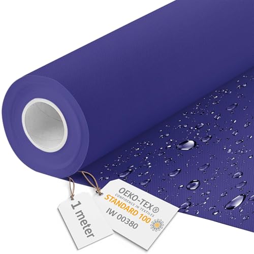DreamRoots Segeltuch Wasserdicht - Polsterstoff Meterware 160 cm breit - Wasserabweisender Stoff 220 g/m2 600D - Markisenstoff Wasserdicht Meterware Königlich 1M von DreamRoots