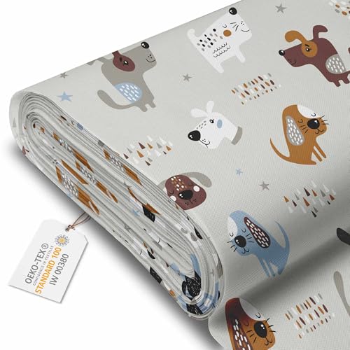 DreamRoots Segeltuch Wasserdicht - Polsterstoff Meterware 160 cm breit - Wasserabweisender Stoff 220 g/m2 600D - Markisenstoff Wasserdicht Meterware Funny Dogs Laufmeter DreamRoots Segeltuch Wasserdicht - Polsterstoff Meterware 160 cm breit - Wasserabweisender Stoff 220 g/m2 600D - Markisenstoff Wasserdicht Meterware Funny Dogs Laufmeter von DreamRoots