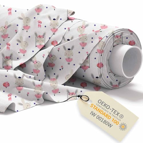 DreamRoots Stoff Kindermotive - Baumwollstoff Meterware Kinder - Stoffe zum Nähen Meterware - Polsterstoff - Leinwand Stoff 160cm x 1M von DreamRoots