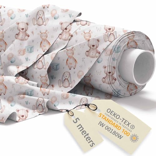 DreamRoots Stoff Kindermotive - Baumwollstoff Meterware Kinder - Stoffe zum Nähen Meterware - Polsterstoff - Leinwand Stoff 160cm x 5M DreamRoots Stoff Kindermotive - Baumwollstoff Meterware Kinder - Stoffe zum Nähen Meterware - Polsterstoff - Leinwand Stoff 160cm x 5M von DreamRoots