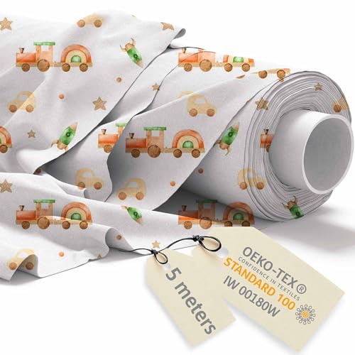 DreamRoots Stoff Kindermotive - Baumwollstoff Meterware Kinder - Stoffe zum Nähen Meterware - Polsterstoff - Leinwand Stoff 160cm x 5M DreamRoots Stoff Kindermotive - Baumwollstoff Meterware Kinder - Stoffe zum Nähen Meterware - Polsterstoff - Leinwand Stoff 160cm x 5M von DreamRoots