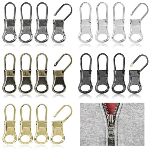 20 Stück Reißverschluss Zipper Set – 5 Farben Universal Zipper für Reißverschluss Reparatur, Metall Ersatz Anhänger, reisverschluss-zipper für Kleidung, Koffer, Rucksäcke, Geldbörse & Handtaschen 20 Stück Reißverschluss Zipper Set – 5 Farben Universal Zipper für Reißverschluss Reparatur, Metall Ersatz Anhänger, reisverschluss-zipper für Kleidung, Koffer, Rucksäcke, Geldbörse & Handtaschen von Dreamark