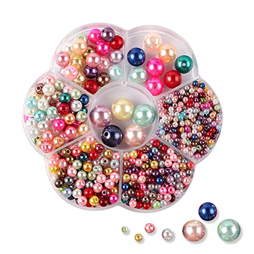 Dreamark 1150 Stück Perlen Bunt Set, 3/4/5/6/8/10/12mm Bunte Runde Perlen zum Auffädeln Perlen Ketten Selber Machen Set Perlen für Armbänder, Ohrringe, Halskette, Schmuck und Kleidung Dekorieren Dreamark 1150 Stück Perlen Bunt Set, 3/4/5/6/8/10/12mm Bunte Runde Perlen zum Auffädeln Perlen Ketten Selber Machen Set Perlen für Armbänder, Ohrringe, Halskette, Schmuck und Kleidung Dekorieren von Dreamark