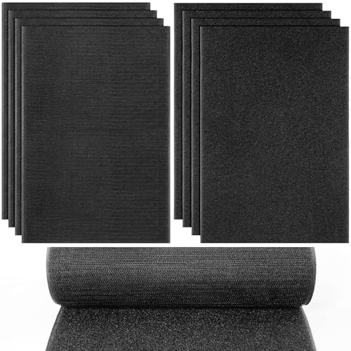 Klettband zum Nähen, 4er-Set 20x30cm Klettverschluss zum Nähen, Schwarz Klettband Breit, Klettstreifen für Textilien, Kleidung, Schuhe, Stoffe zum Nähen, Patch Klettband, Ideal für DIY & Handarbeit von Dreamark