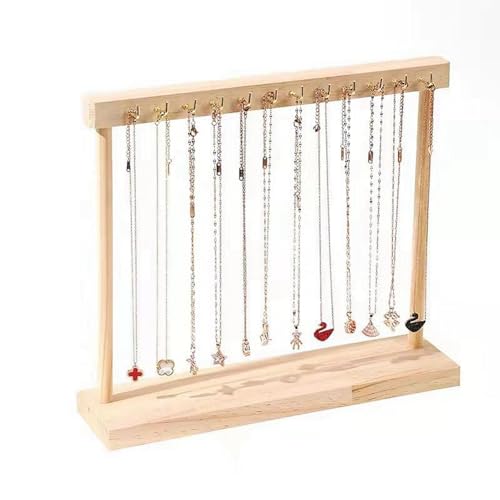 Dreamhousey Schmuckständer Verkauf Halskette Display Ständer, Schmuck Anhänger Halskette Lagerung Rack, Schmuck Requisite, Armband Halskette Display Rack (Holz Farbe) von Dreamhousey