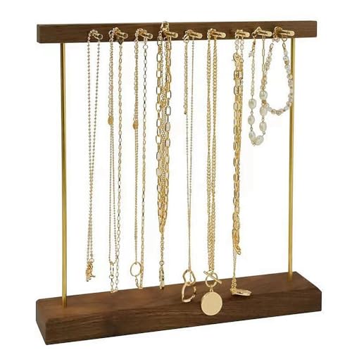 Dreamhousey Schmuckständer Verkauf Halskette Display Ständer, Schmuck Anhänger Halskette Lagerung Rack, Schmuck Display Display Requisite, Armband Halskette Display Rack (Walnuss Farbe) von Dreamhousey