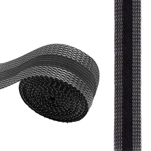 Dreamil Saumband zum Aufbügeln 10M Bügelnband zum Säumen Waschfest Nahtband für Hosen Kleidung Stoffe Gardinen Vorhänge (Schwarz, 2.4cm Breit) von Dreamil