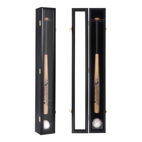 Dreamplay Gifts Baseball Bat Display Case-Showcase mit einem Holzrahmen, Einer transparenten Acryl-Tür, Halter, Regal und Wandmontage, Schattenkasten, mit 98% UV-Schutz Dreamplay Gifts Baseball Bat Display Case-Showcase mit einem Holzrahmen, Einer transparenten Acryl-Tür, Halter, Regal und Wandmontage, Schattenkasten, mit 98% UV-Schutz von Dreamplay Gifts
