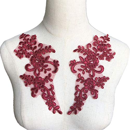 Dreamshome 2 Stück Stickerei Blume Spitze Applikation Netz Trim Nähen Stoff Motiv Hochzeit Kleid Braut DIY Handwerk weinrot Dreamshome 2 Stück Stickerei Blume Spitze Applikation Netz Trim Nähen Stoff Motiv Hochzeit Kleid Braut DIY Handwerk weinrot von Dreamshome