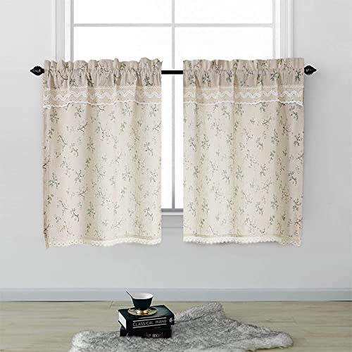 Dreamskull Kurzstores Gardinen Scheibengardinen Bistrogardine Kleinfenster Kurz Küche Modern 2er Set Landhausstil Blickdicht Kurzgardinen Vorhänge 90 cm hoch Stangendurchzug mit Blumen Dreamskull Kurzstores Gardinen Scheibengardinen Bistrogardine Kleinfenster Kurz Küche Modern 2er Set Landhausstil Blickdicht Kurzgardinen Vorhänge 90 cm hoch Stangendurchzug mit Blumen von Dreamskull