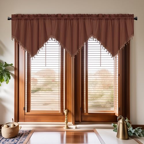 Dreamskull Scheibengardine Bistrogardine Kurzgardine Kurzstores Voile Gardinen Gardine Kurz Kleinfenster Küche Vorhang Transparent Modern Landhaus mit Tunnelzug Wohnzimmer Kinderzimmer 60cm Hoch von Dreamskull