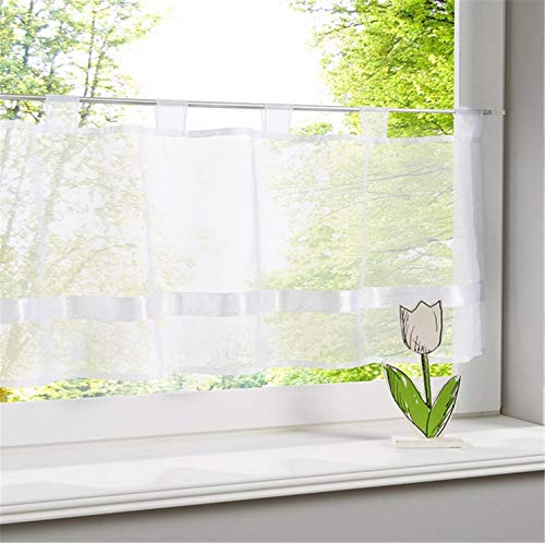 Dreamskull Scheibengardine Voile Bistrogardine Landhaus Küche Kurz Modern Kurzstores Gardinen Kurzgardine Küchengardine Transparent 30 45 60 cm Hoch Weiß mit Schlaufen Kurzvorhang Kurzgardinen Dreamskull Scheibengardine Voile Bistrogardine Landhaus Küche Kurz Modern Kurzstores Gardinen Kurzgardine Küchengardine Transparent 30 45 60 cm Hoch Weiß mit Schlaufen Kurzvorhang Kurzgardinen von Dreamskull