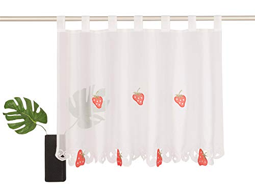 Dreamskull Scheibengardine Voile Bistrogardine Landhaus Küche Kurz Modern Kurzstores Gardinen Kurzgardine Küchengardine Transparent 45 cm Hoch Weiß mit Schlaufen Stickerei Kleinfenster (HxB 45x120cm) Dreamskull Scheibengardine Voile Bistrogardine Landhaus Küche Kurz Modern Kurzstores Gardinen Kurzgardine Küchengardine Transparent 45 cm Hoch Weiß mit Schlaufen Stickerei Kleinfenster (HxB 45x120cm) von Dreamskull