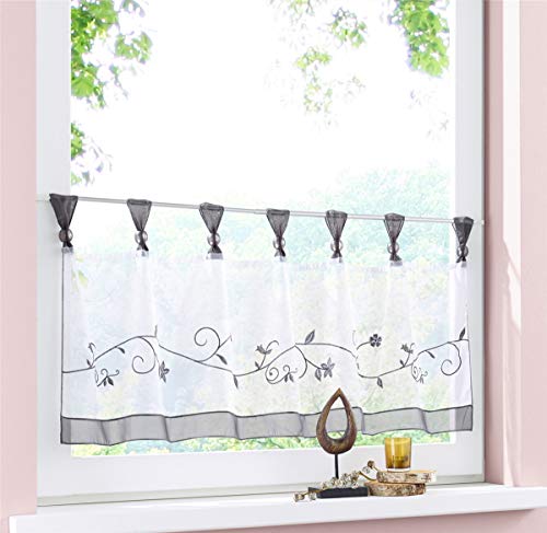 Dreamskull Scheibengardine Voile Bistrogardine Landhaus Küche Kurz Modern Kurzstores Gardinen Kurzgardine Küchengardine Transparent 60 cm Hoch Weiß mit Schlaufen Stickerei Kleinfenster Dreamskull Scheibengardine Voile Bistrogardine Landhaus Küche Kurz Modern Kurzstores Gardinen Kurzgardine Küchengardine Transparent 60 cm Hoch Weiß mit Schlaufen Stickerei Kleinfenster von Dreamskull