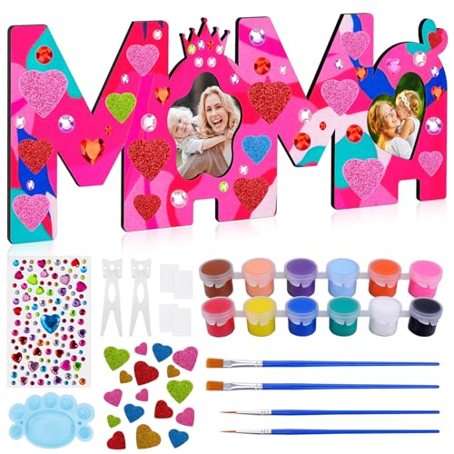 Dreamtop MAMA Bilderrahmen Geschenk Holzbuchstaben Mutter Bastelset Holz Personalisierte Foto mit Farben and Pinsel Muttertagsgeschenke Geburtstag Weihnachten Geschenk für MAMA von kindern Dreamtop MAMA Bilderrahmen Geschenk Holzbuchstaben Mutter Bastelset Holz Personalisierte Foto mit Farben and Pinsel Muttertagsgeschenke Geburtstag Weihnachten Geschenk für MAMA von kindern von Dreamtop